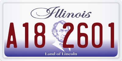 IL license plate A182601