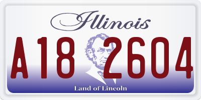 IL license plate A182604