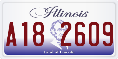 IL license plate A182609