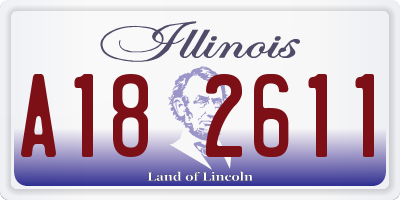 IL license plate A182611