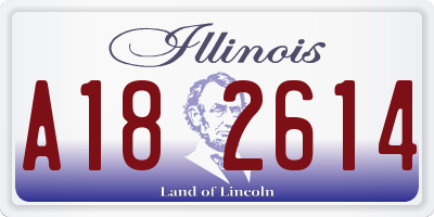 IL license plate A182614
