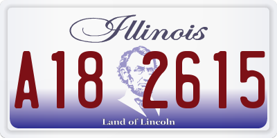 IL license plate A182615