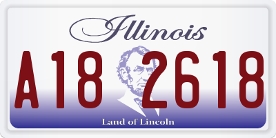IL license plate A182618