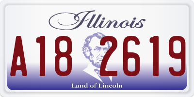 IL license plate A182619