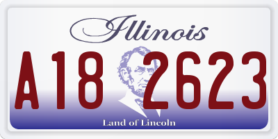 IL license plate A182623