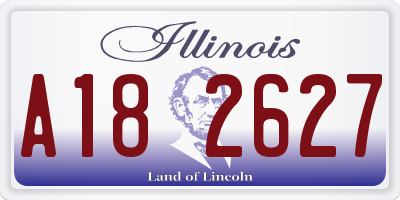 IL license plate A182627