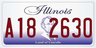 IL license plate A182630