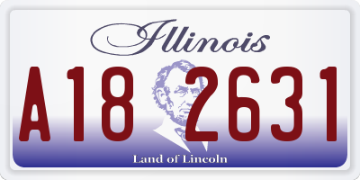 IL license plate A182631