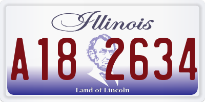 IL license plate A182634