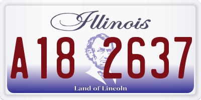 IL license plate A182637