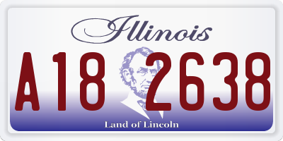 IL license plate A182638