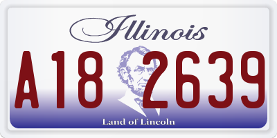 IL license plate A182639