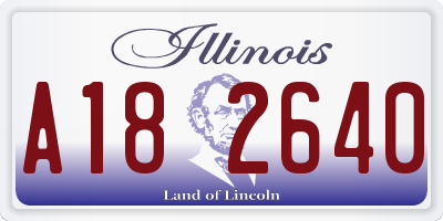IL license plate A182640