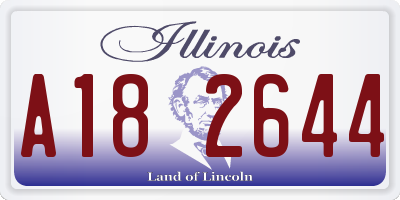 IL license plate A182644