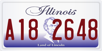 IL license plate A182648