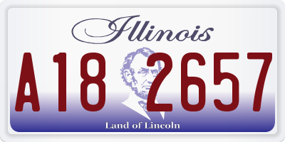 IL license plate A182657