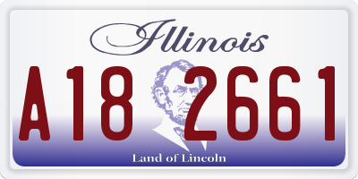 IL license plate A182661