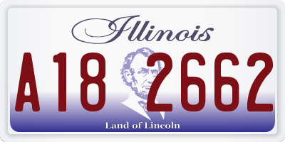 IL license plate A182662