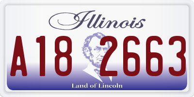 IL license plate A182663