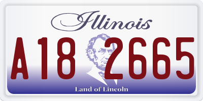 IL license plate A182665