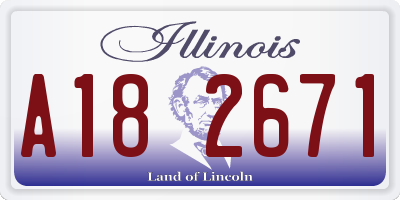 IL license plate A182671