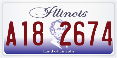 IL license plate A182674