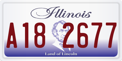 IL license plate A182677