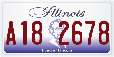 IL license plate A182678