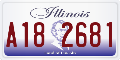 IL license plate A182681