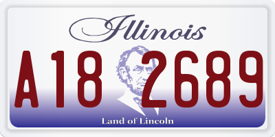 IL license plate A182689