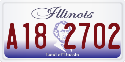 IL license plate A182702