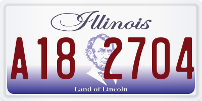 IL license plate A182704