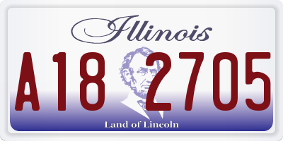 IL license plate A182705