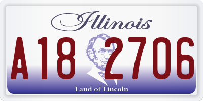 IL license plate A182706