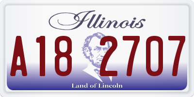 IL license plate A182707