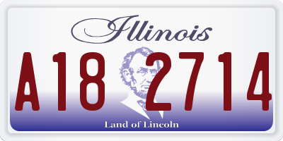 IL license plate A182714