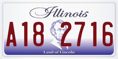 IL license plate A182716