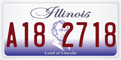 IL license plate A182718
