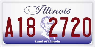 IL license plate A182720