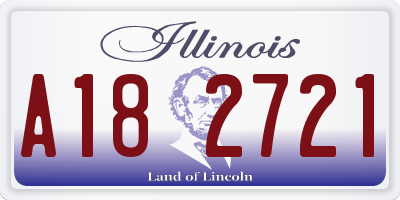 IL license plate A182721