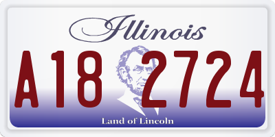 IL license plate A182724