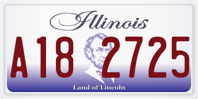 IL license plate A182725