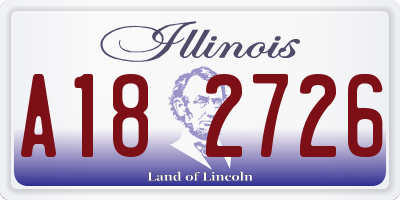IL license plate A182726
