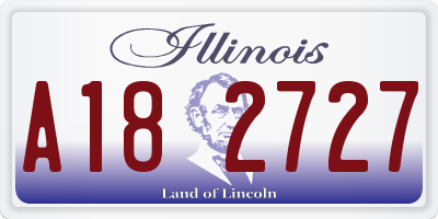 IL license plate A182727