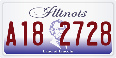IL license plate A182728