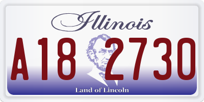 IL license plate A182730