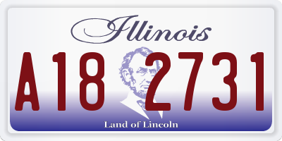 IL license plate A182731