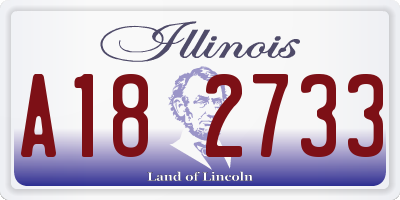 IL license plate A182733