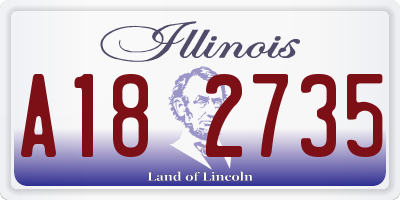 IL license plate A182735