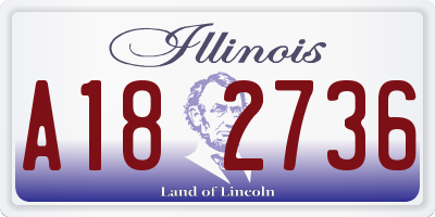 IL license plate A182736